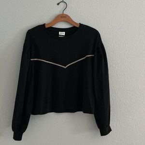 *nwt* sybilla bishop sleeve blouse embellished rhinestone women's size l